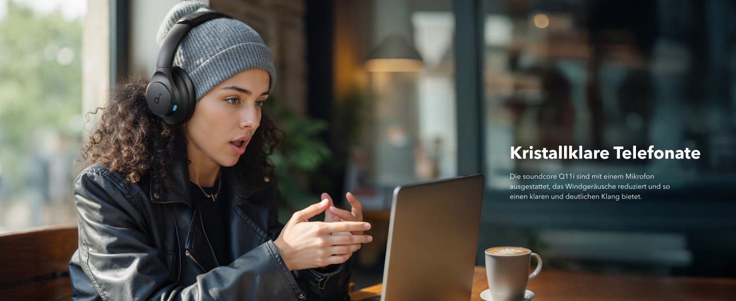 Soundcore Q11i Бездротові навушники-маніжки Anker з глибокими басами, 60 годин відтворення, Hi-Res Audio, знімні амбушури, Multipoint-з'єднання, чорний