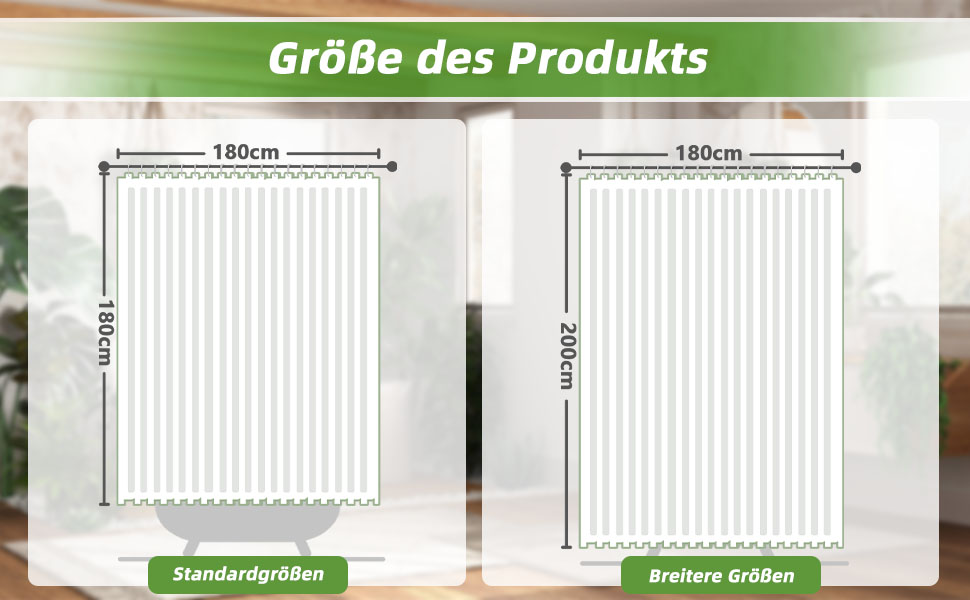 Текстильний душовий завіс з 12 гачками, водонепроникний, антигрибковий, для ванної кімнати, 180x200 см, зелений