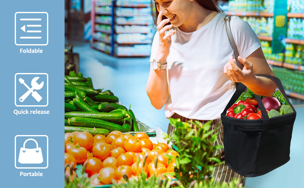 Складаний водонепроникний кошик на кермо велосипеда, знімний, з алюмінієвого сплаву, для собак та котів, для походів, пікніків та покупок (Чорний)