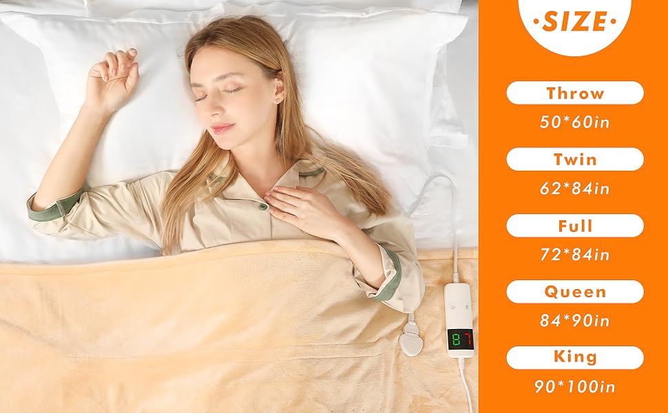 Електрична ковдра Qieryun з автовимкненням, 130x180 см, 10 режимів нагріву, таймер 8 годин, захист від перегріву, флісова, для дому та офісу (Хакі, 130 x 180 см)