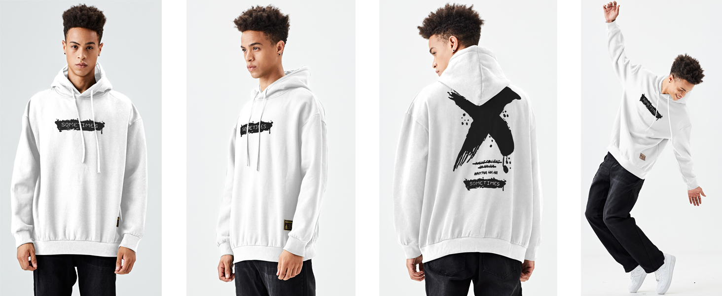 Худі Moshtashio для чоловіків: базова модель з капюшоном, світшот з довгим рукавом, унісекс, білий, розмір XL