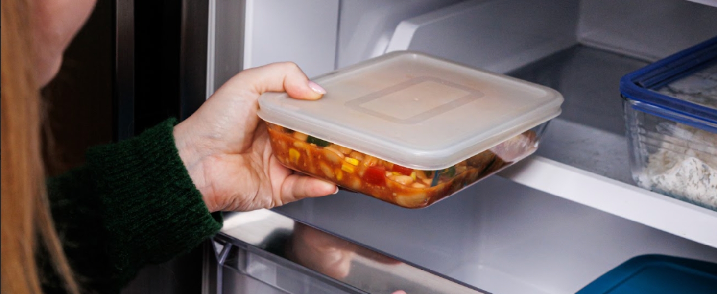 Набір скляних форм Pyrex Cook & Freeze з герметичними кришками (0,8 л, 1,5 л, 2,6 л, 4 л), для заморожування, без BPA