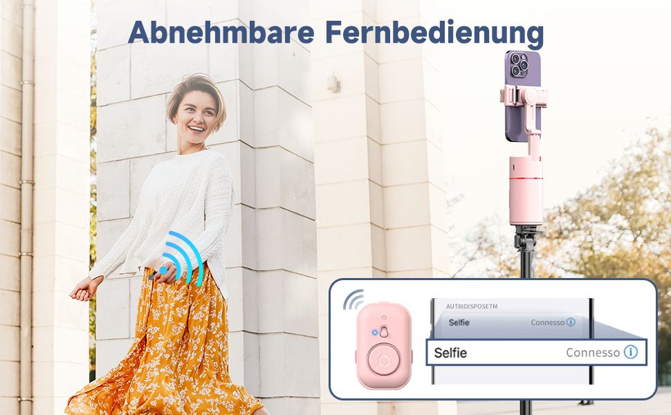 Автоматичне штатив для розпізнавання облич, без додатків, розумна підставка для телефону з пультом дистанційного керування, поворотна на 360° тримач для камери/смартфона, штатив для Vlogs/TikTok (Рожевий)