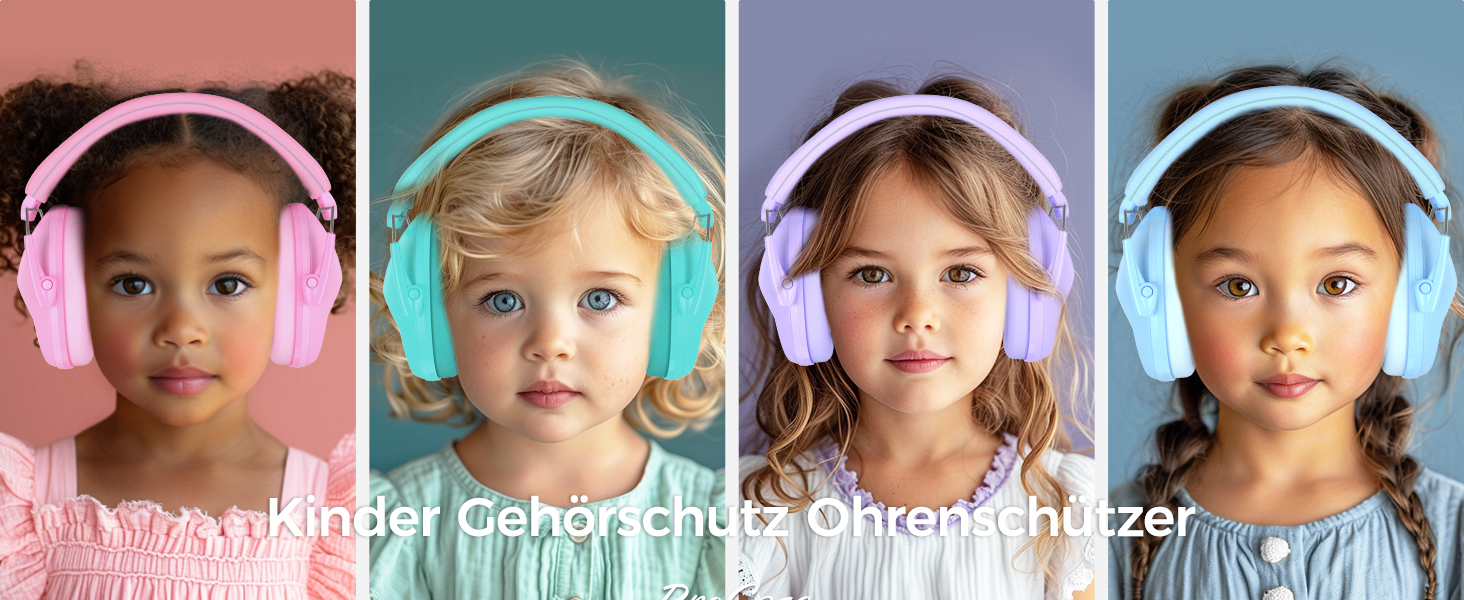 Навушники для дітей ProCase з шумозаглушенням, регульоване наголов'я, пасивні навушники, NRR 22 dB, для малюків, дітей, ліла