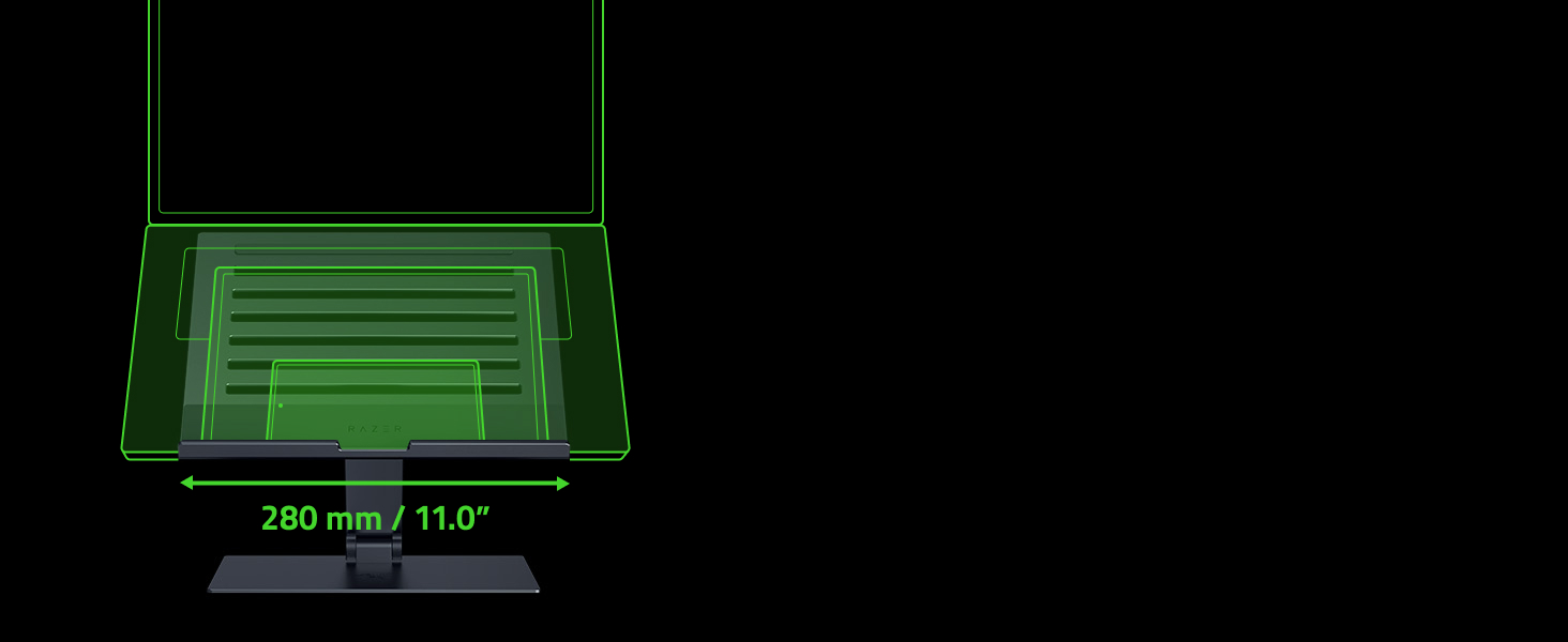 Підставка для ноутбука Razer Adjustable - Регульована, для екранів до 18 дюймів, алюміній, вентиляція, білий/чорний