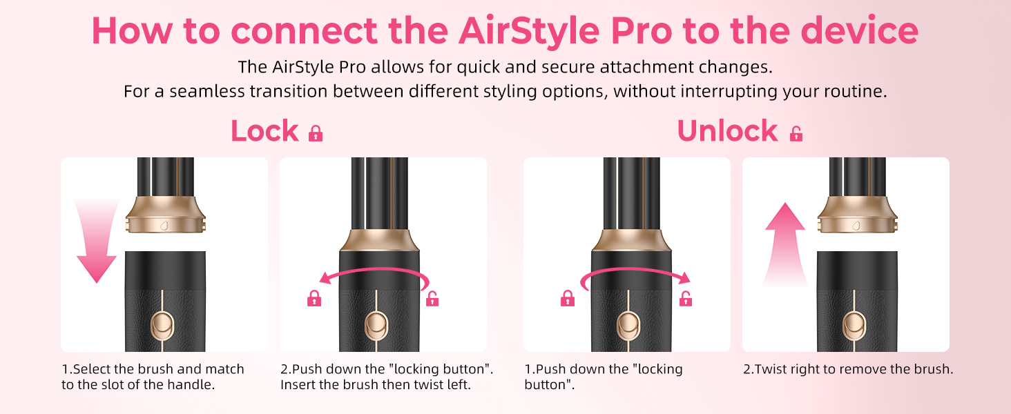 Atopskins 7-в-1 Airstyler: професійний набір для укладки волосся, 110000 об/хв, 1400 Вт. Фен-щітка, локон, випрямляч, іонізація. Для об'єму, сушіння та укладки. Чорний та золотий колір.