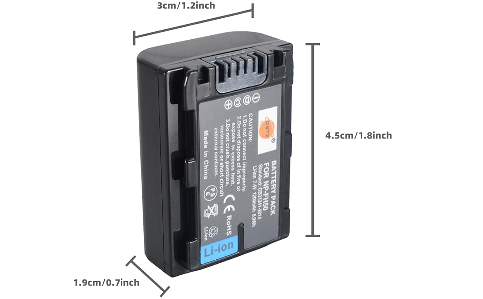 Акумулятор DSTE NP-FH50 Li-Ion (2 шт.) та Micro USB зарядний пристрій для Sony DSLR/DSC/HDR