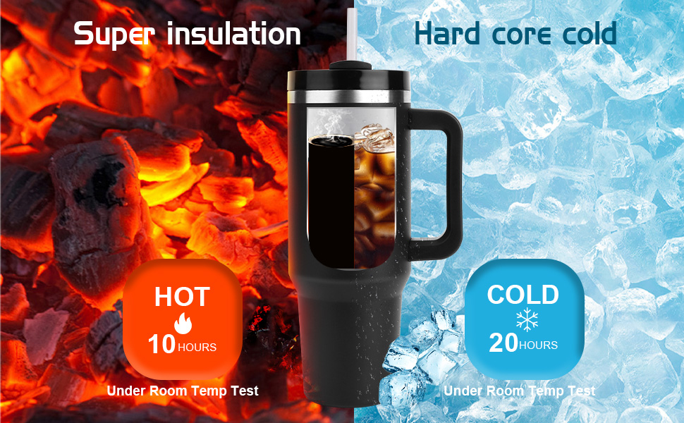 Термокружка WALLFID 40oz з нержавіючої сталі, вакуумна ізоляція, з кришкою, 3 трубочки та щітка для трубочок, для гарячих та холодних напоїв, ідеальна для кави, чаю, смузі та іншого (Рожева)