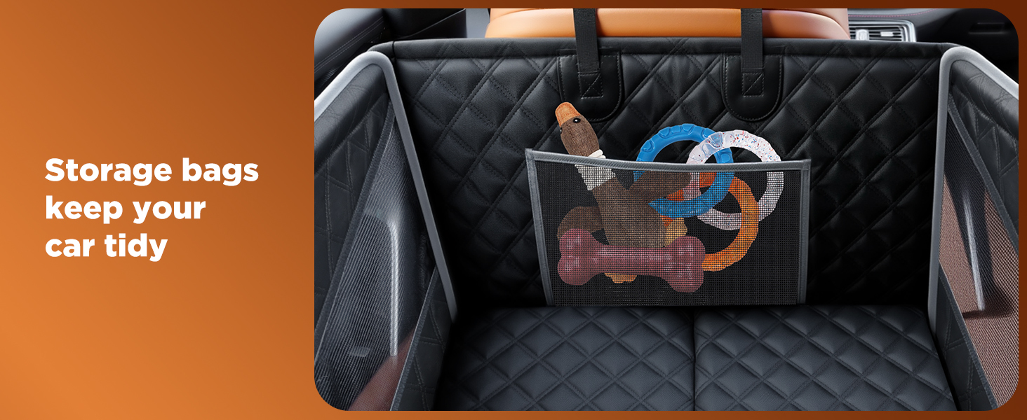 Автокрісло для собак Gimars - великі та середні породи, водонепроникне, безпечне, з ременями, сітчасті вікна