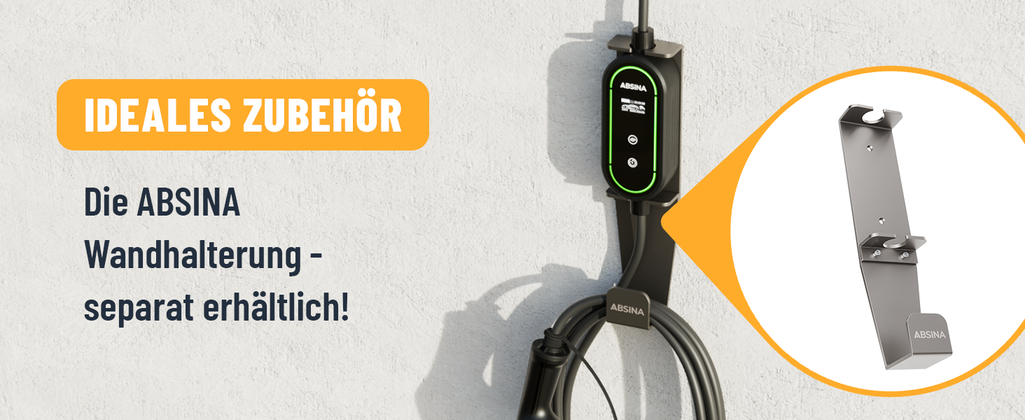 Кабель для зарядки електромобілів ABSINA Typ 2 Schuko, 3.7kW, 16A, 6м, IP67 (для i3, e-Up, ID.3, ID.4, Zoe, fortwo, Kona)