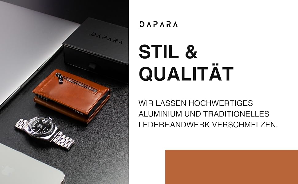 Чоловічий шкіряний гаманець Leder: тонкий, з відділенням для монет та RFID-захистом, вміщує 12 карт, колір коньяк