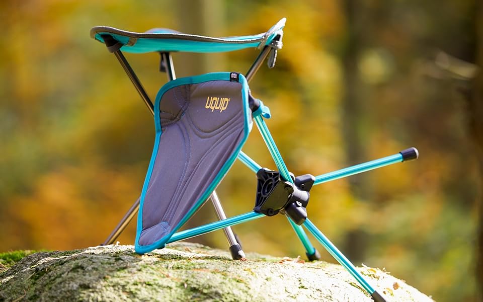 Складаний стільчик Uquip Dreibeinhocker ThreeSixty Mini: 130 кг, 360° обертання, для кемпінгу, подорожей