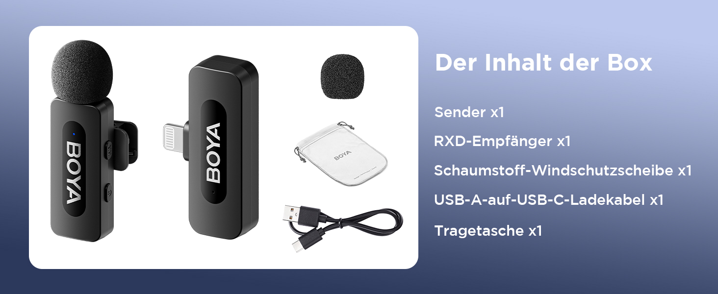 Мікрофон Boya BY-V10 USB-C: бездротовий мініатюрний мікрофон з шумозаглушенням для Android, смартфонів, ноутбуків, YouTube, подкастів, Facebook, Vlogging