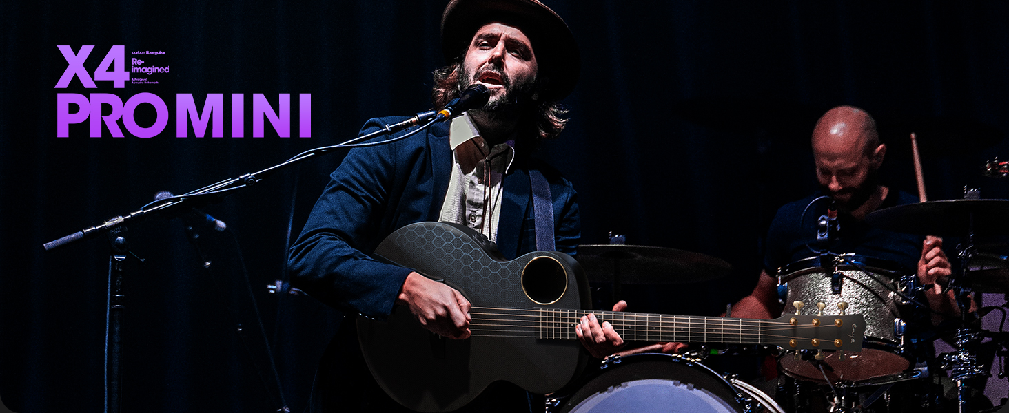 Електроакустична гітара Enya X4 Pro Mini 3/4 - Початковий набір для дітей та дорослих з підсилювачем Smart AcousticPlus, чорний колір