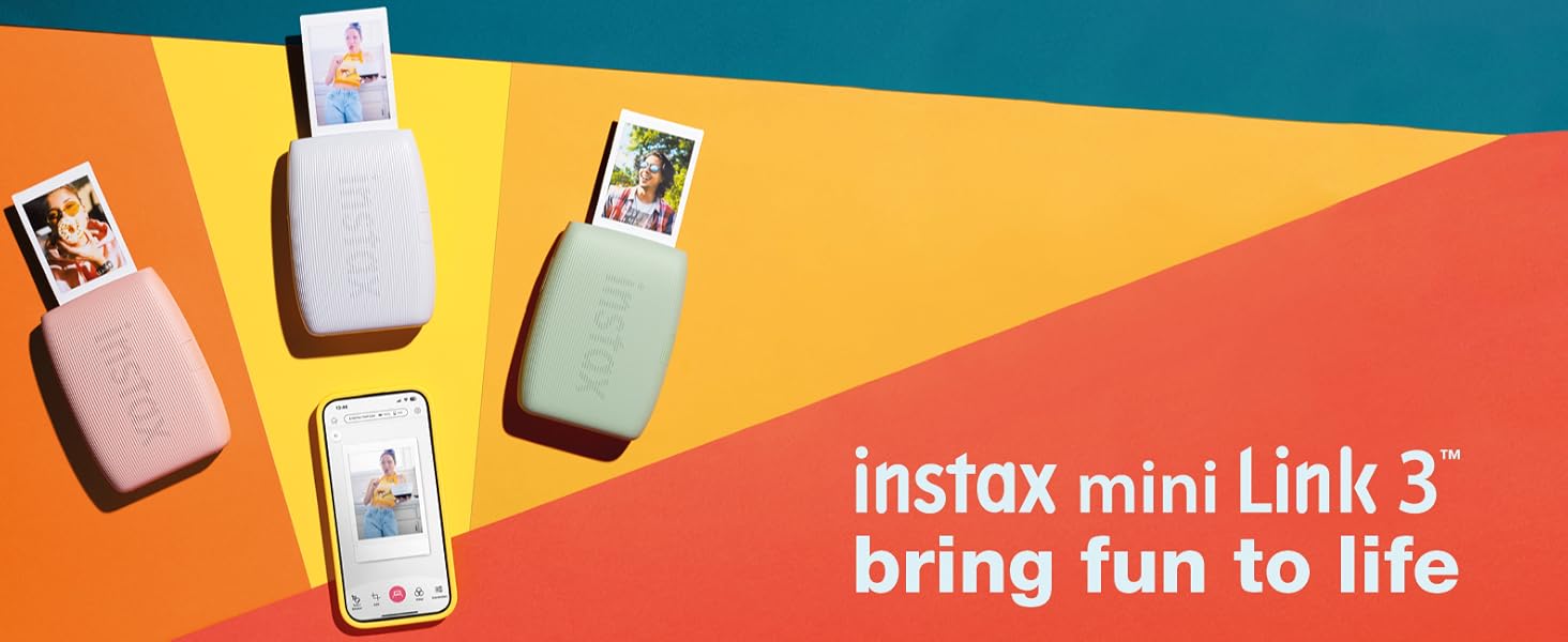 Фотопринтер INSTAX mini Link 3, Рожевий (для смартфонів)