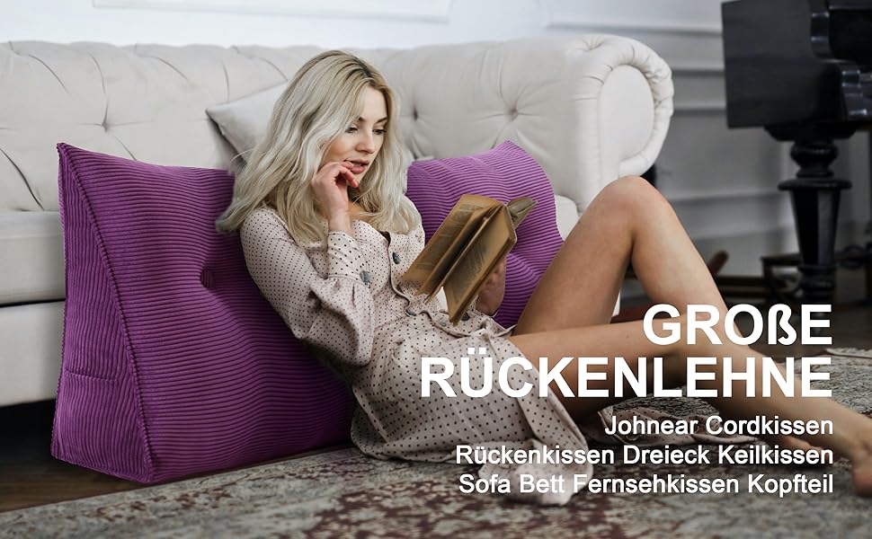 Підлогове подушник-підголівник Johnear для ліжка та дивана, 45x20x35 см, сірий