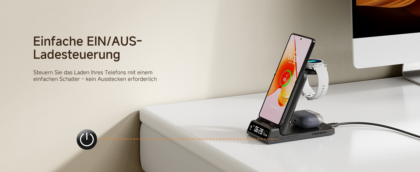 Зарядна станція SwanScout 703F 3-в-1 для Samsung Galaxy Z Flip 7/Watch 8/Buds (без адаптера)