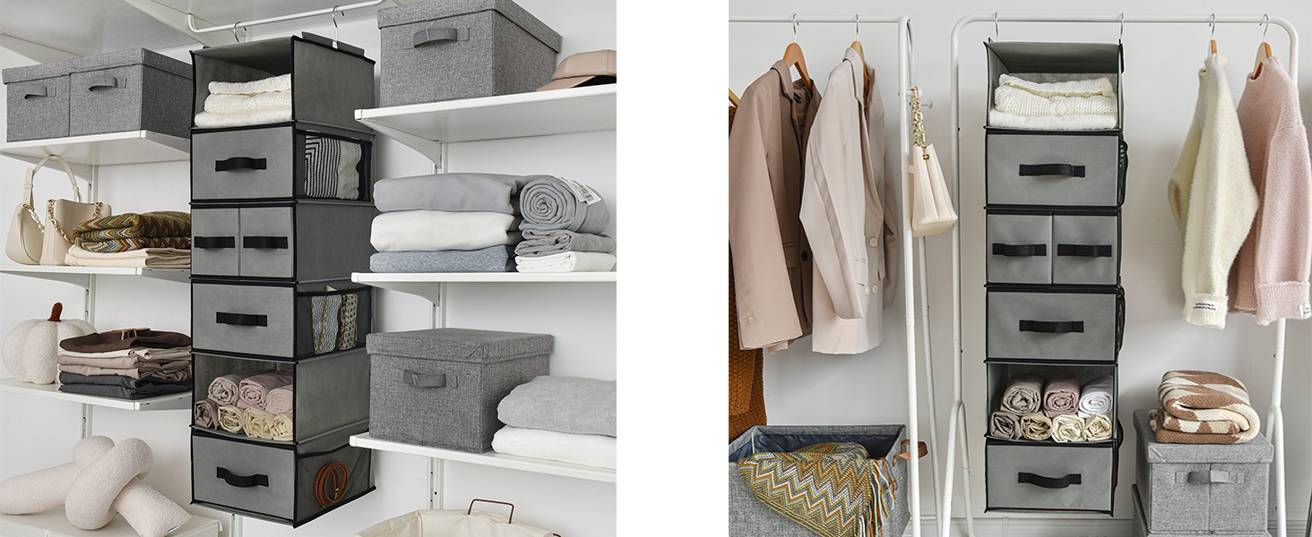 Органайзер для шафи GRANNY SAYS, сірий, з висувними ящиками, настінний, 1 шт.