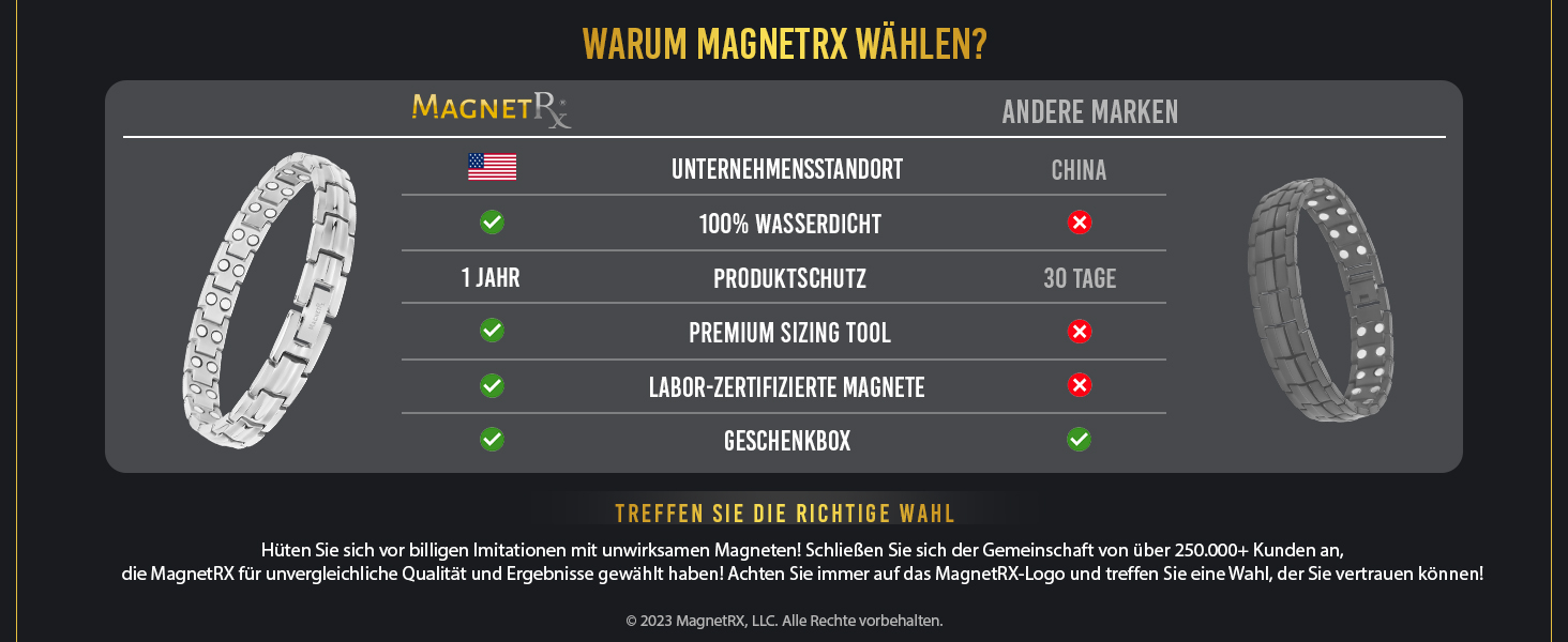 Браслет на руку з титану MagnetRX® Ultrastarkes для жінок – Магнітний браслет з титану, регульований розмір, інструмент для визначення розміру, сріблястий