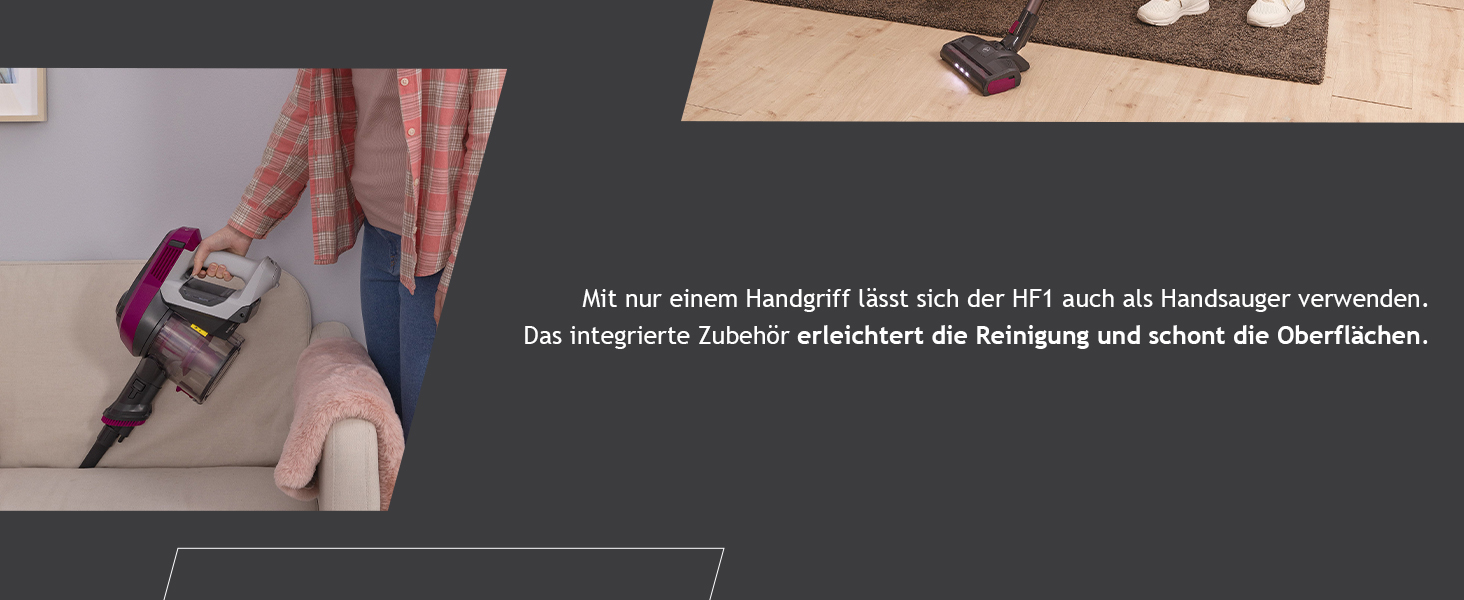 Бездротовий пилосос Hoover HF110H Pet: акумуляторний, без мішка, для дому та тварин, LED-підсвітка, XL-контейнер