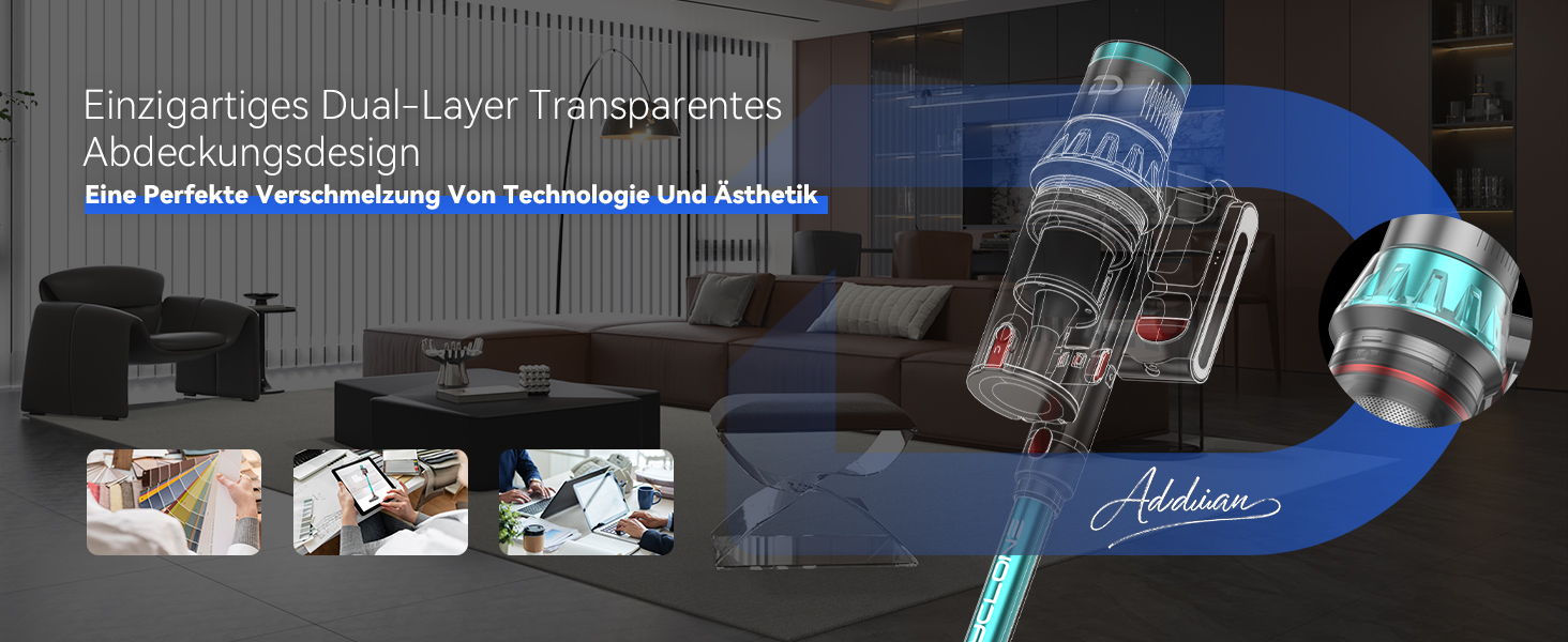 Бездротовий акумуляторний пилосос YU7 580W з потужністю всмоктування 47000Pa, час роботи до 70 хвилин, сенсорний екран, для килимів, шерсті тварин, твердих поверхонь