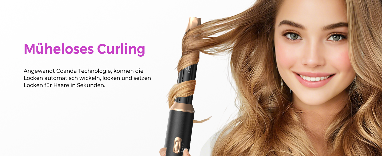 Airstyler 5 в 1: Фен-щітка, локони, випрямлення. Набір для волосся, чорний/золотий