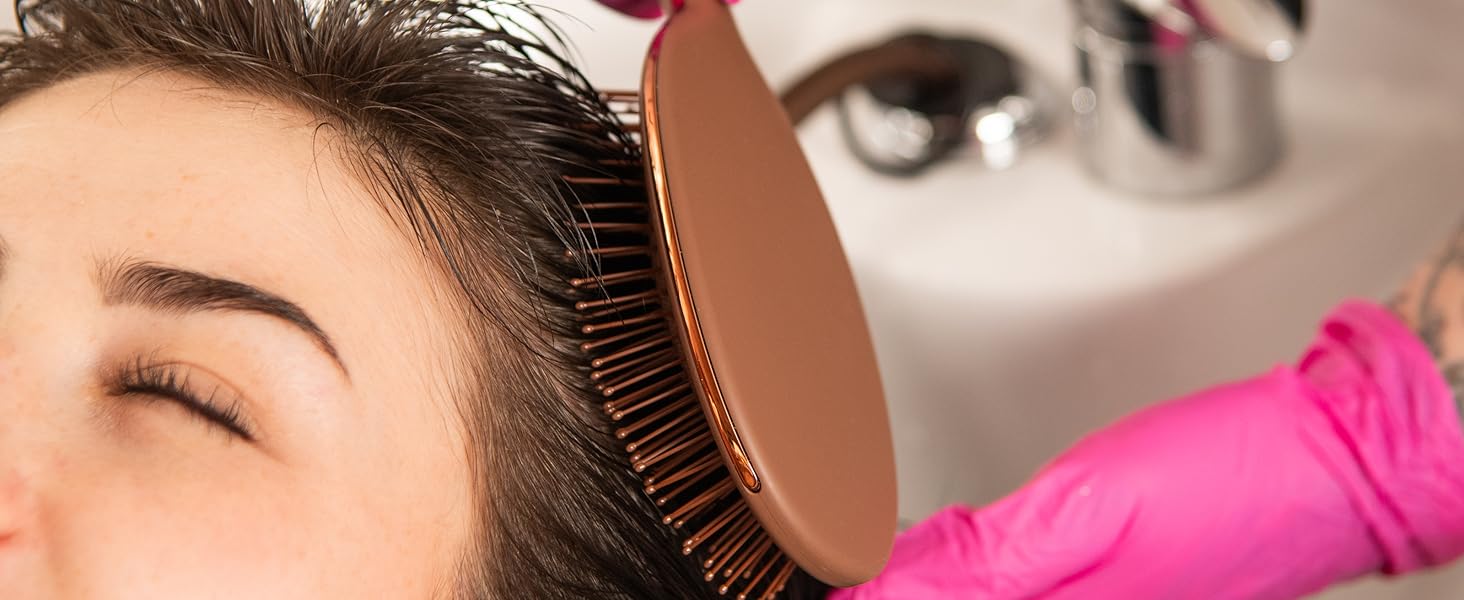 FRAMAR Щітка для волосся без заплутування - для довгих волосся, для жінок, для мокрого волосся, розпушувач, антизаплутування, для кучерявого волосся (Чоколад)