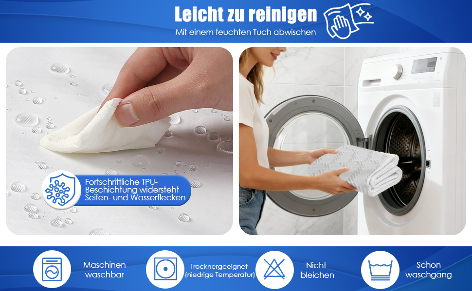 Водонепроникна штора для душу з тканини 180x190 см, 260 GSM, сіра (сітка-бохо-біла). Преміум-якість, антигрибкова, з 10 кільцями, стиль готелю/SPA, машинне прання