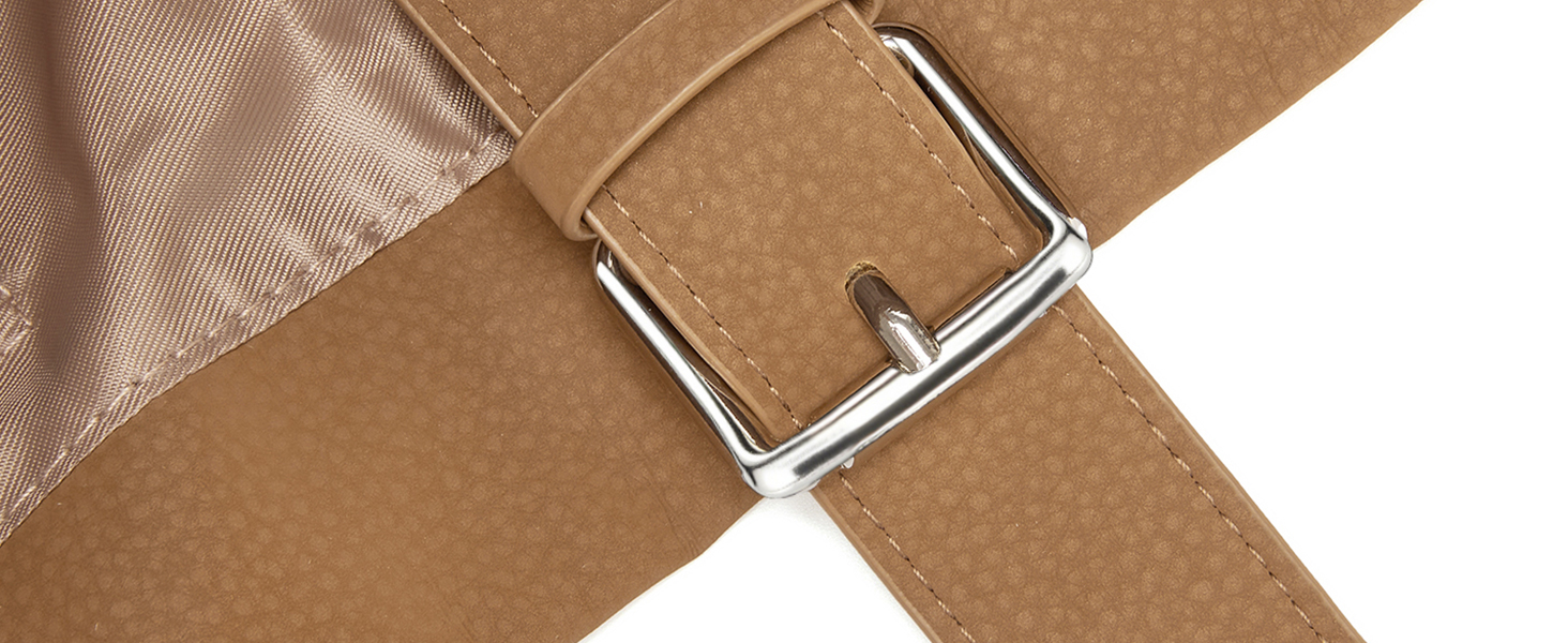 Сумка жіноча Miss Lulu велика шопер Tote Bag з м'якої PU шкіри, коричнева (2-4)