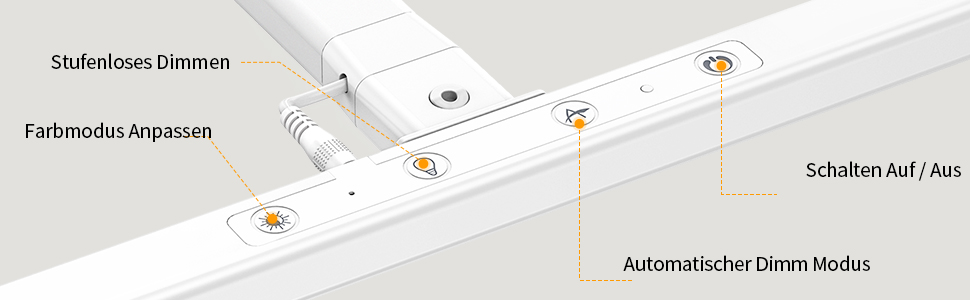 LED лампа настільна EppieBasic з регулюванням яскравості, 12W, для офісу та дому, захист очей, 6 кольорів, автоматичне регулювання білого світла