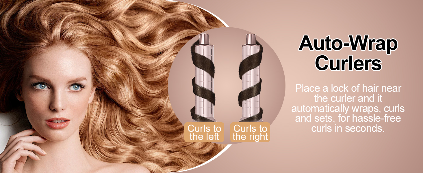 Фен-щітка 5 в 1 для волосся, Airstyler з феном, для створення об'єму та локонів, рожевий, з Європейською вилкою