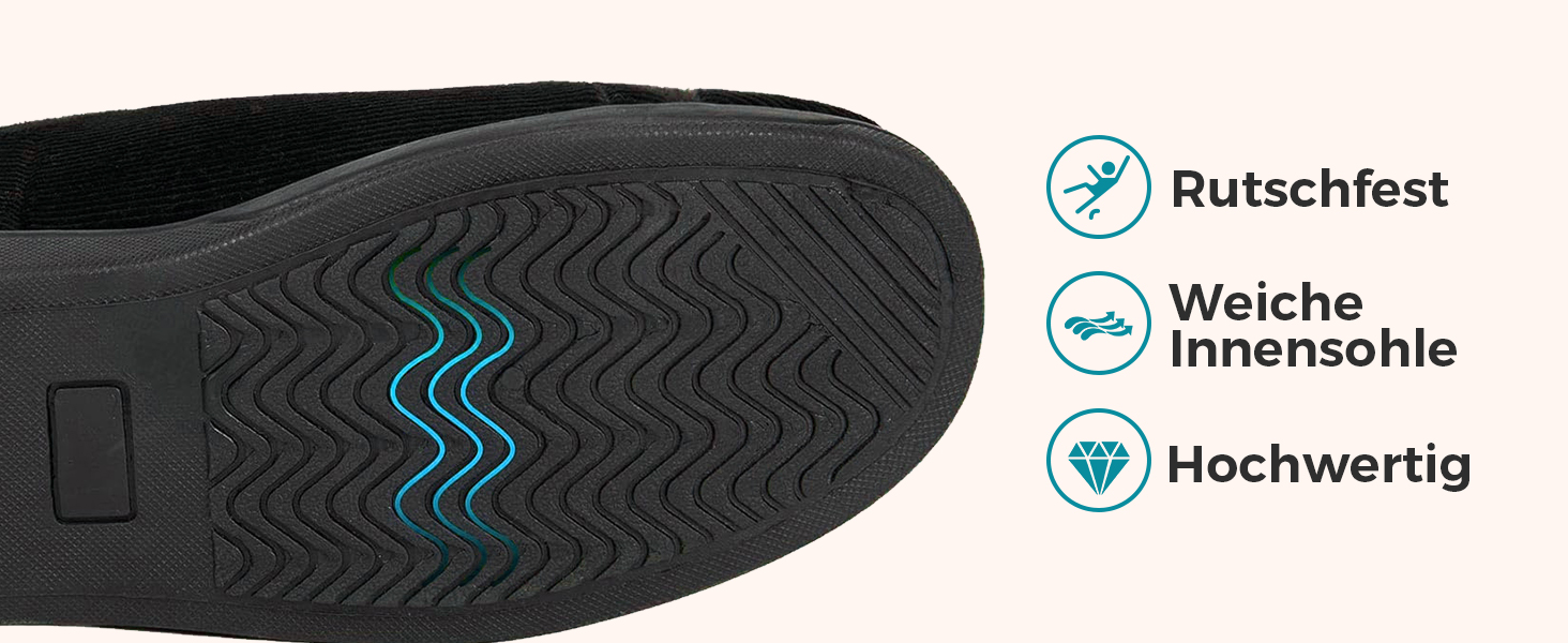 Чоловічі домашні капці HomeTop з закритою п'яткою, пам'яттюю піною (Memory Foam) та регульованою шириною на липучках, чорні, розмір 45 EU
