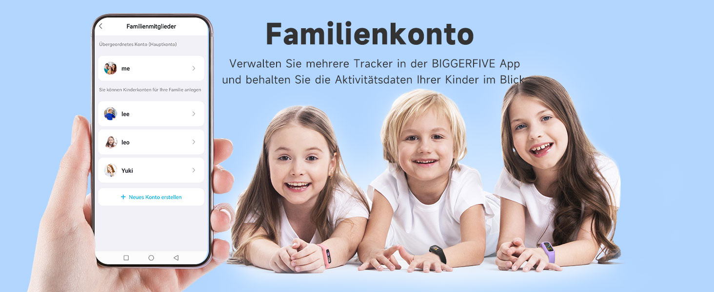 Фітнес-трекер BIGGERFIVE Vigor 2 L для дітей: пульсометр, шагомір, монітор сну, IP68, чорний