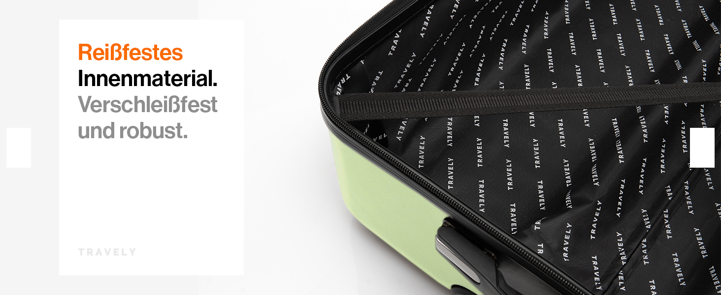 Чемодан Travely з полікарбонату, 77 см, XL, 100 л - міцний валіза з TSA замком та відділенням для ноутбука (55x40x23 см), колір: Небесно-зелений