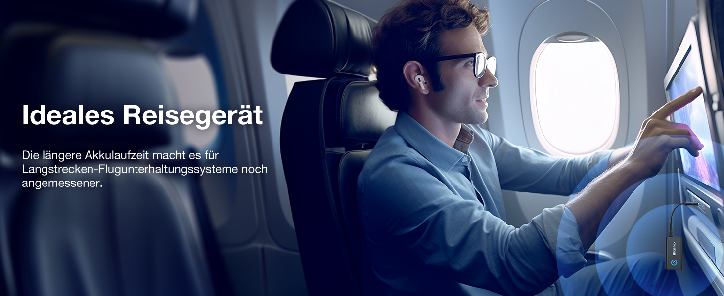 BlitzMax Bluetooth 5.2 Передавач/Приймач Bluetooth, 2-в-1 Аудіо Адаптер, Mini 3.5mm, Портативний, Dual Link для ПК, TV, Авто, Авіації та Динаміків