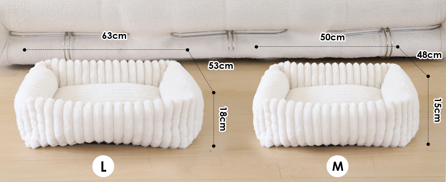 Килимок-ліжко для котів XIAPIA, м'який, 58x20 см, білий, з ортопедичним дном