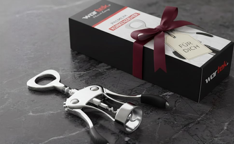 Відкривачка для вина Wortek: якісний штопор для пляшок з корком - подарунок для поціновувачів вина