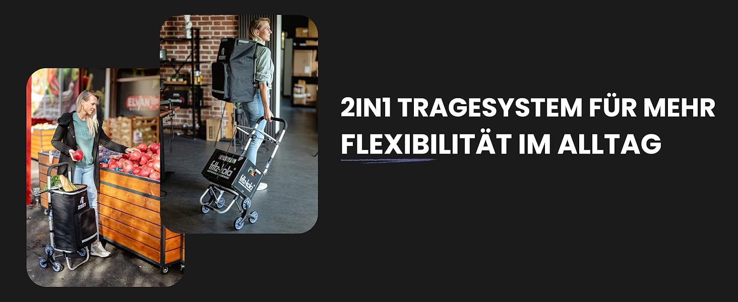 Складаний візок для покупок Hackenporsche з великим холодильним відсіком, 50 л, з колесами, водонепроникний, чорний