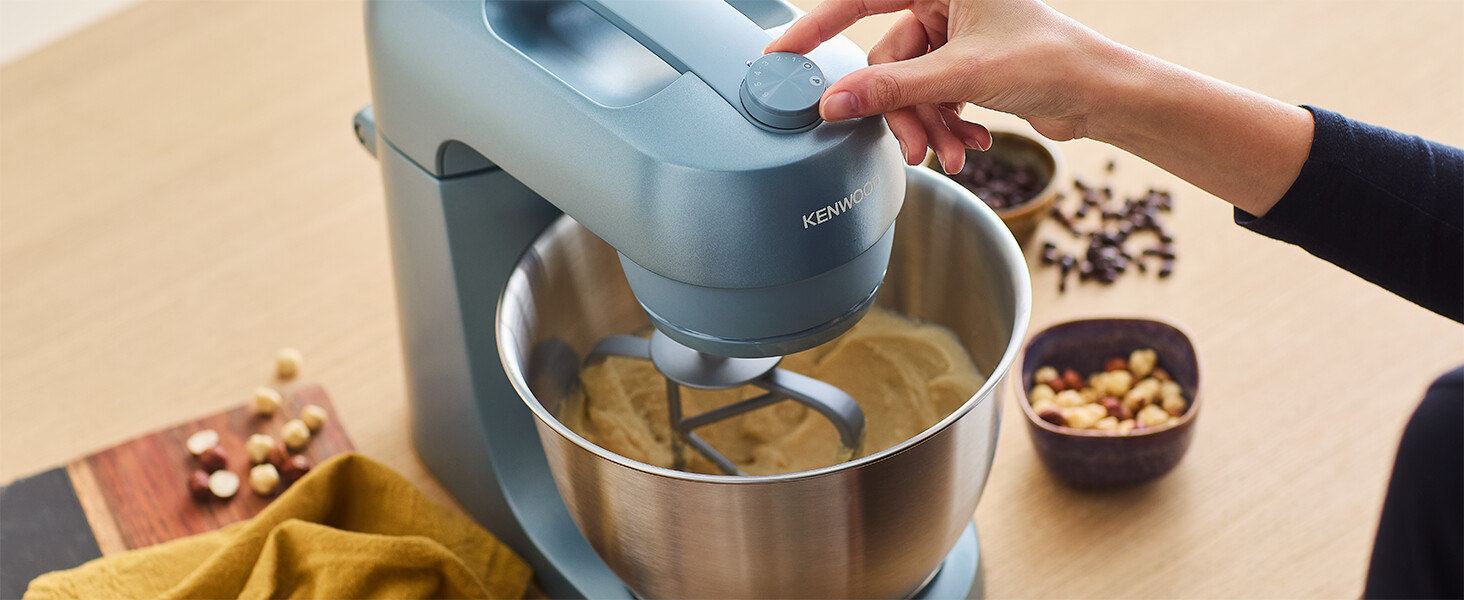 Кухонний комбайн-міксер Kenwood kMix KMX750BK, компактний, синьо-сірий