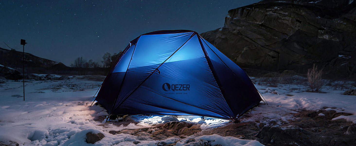 Намет кемпінговий купольний 1-2 особи Campingzelt водонепроникний, вітростійкий, для походів, кемпінгу та активного відпочинку (Синій)