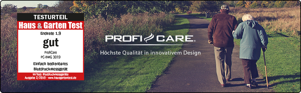 Тонометр ProfiCare® PC BMG 3121 для вимірювання артеріального тиску та пульсу | Виявлення аритмії | Тонометр на плечі з оцінкою ВООЗ | Білий | Модель 2024