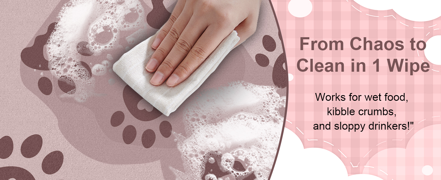 Килимок під миску для собак BLESWIN, 30 x 50 см, вбираючий, антиковзкий, для цуценят, рожевий