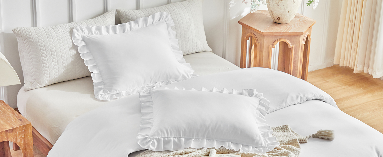 Комплект постільної білизни Lekesky 135x200 (4 шт.) - сірий, квітковий принт, поліестер мікрофібра, з блискавкою