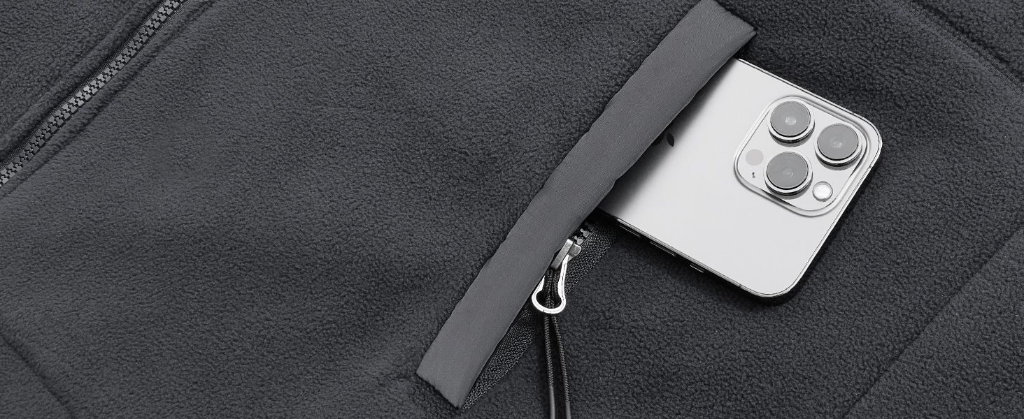 UNBON Гріюча жилетка з флісу, чоловіча жилетка з підігрівом, жилетка з Powerbank 10000mAh USB, 3 режими нагріву, 6 зон нагріву (M, сіра)