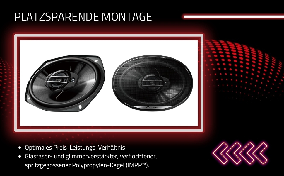 Автомобільна акустика Pioneer TS-G6930F 6x9 дюймів, 3-смугові коаксіальні динаміки, 400 Вт, комплект 2 шт., потужний звук, глибина монтажу 70 мм, з решіткою
