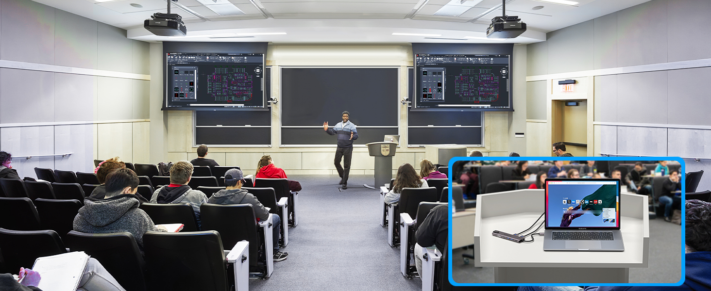 Док-станція USB-C з хабом: 2 HDMI, Gigabit Ethernet, 4 USB A, USB C 3.0, PD 100W, SD/TF, 1000Mbps RJ45, адаптер для Macbook, Lenovo, HP, Dell, Surface. Підтримка 2 моніторів