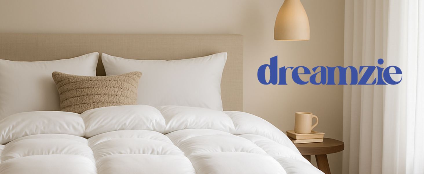 Зимова ковдра Dreamzie Komfort з пуху 135x200 см, щільність 650 г/м², тепла пухова ковдра для зими