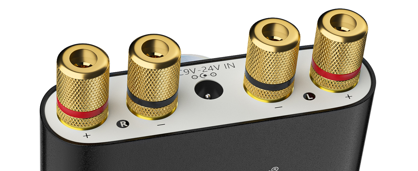 Nobsound Міні Bluetooth 5.0 цифровий підсилювач HiFi стерео 2.0 каналів 2×50 Вт, бездротовий аудіоприймач з блоком живлення, чорний