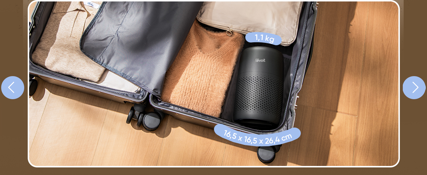 Повітряний фільтр Levoit для алергіків з ароматерапією, HEPA фільтр проти цвілі, пилу та шерсті тварин, білий (чорний), 1 шт.