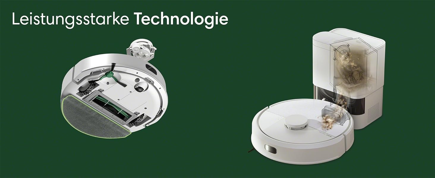 iRobot Roomba 105 Combo + AutoEmpty Dock: Робот-пилосос з автопорожненням, функція миття, LiDAR, 7000Pa, 120 хв, App - Чорний